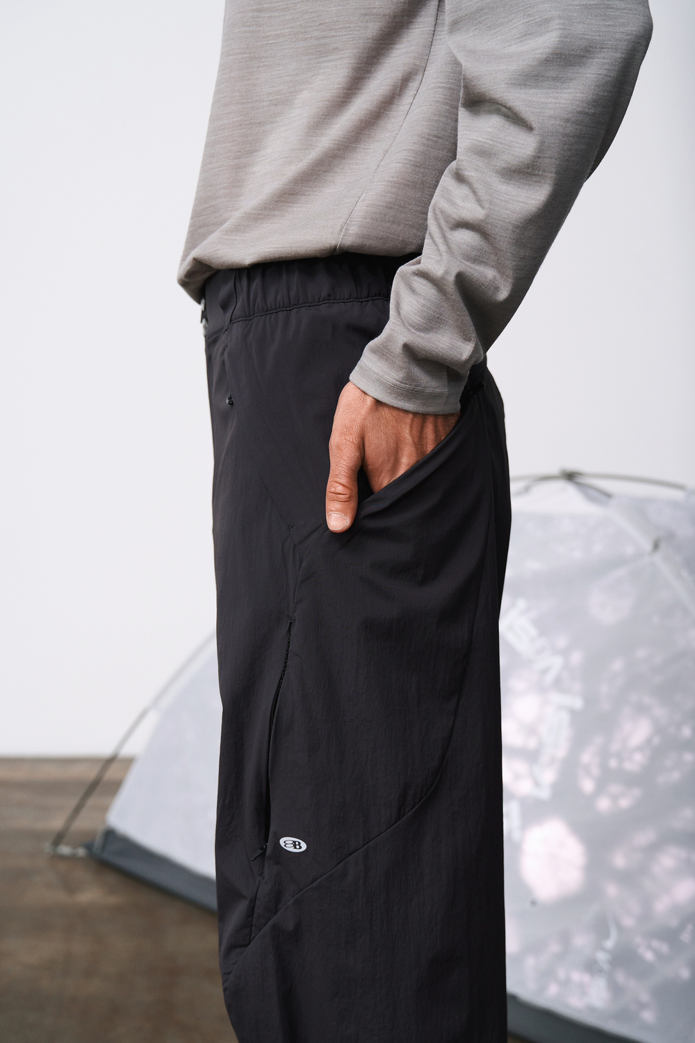 Брюки Nothomme Blue Outdoor Functional Wide-Leg Straight Work Pants "Black Grey"