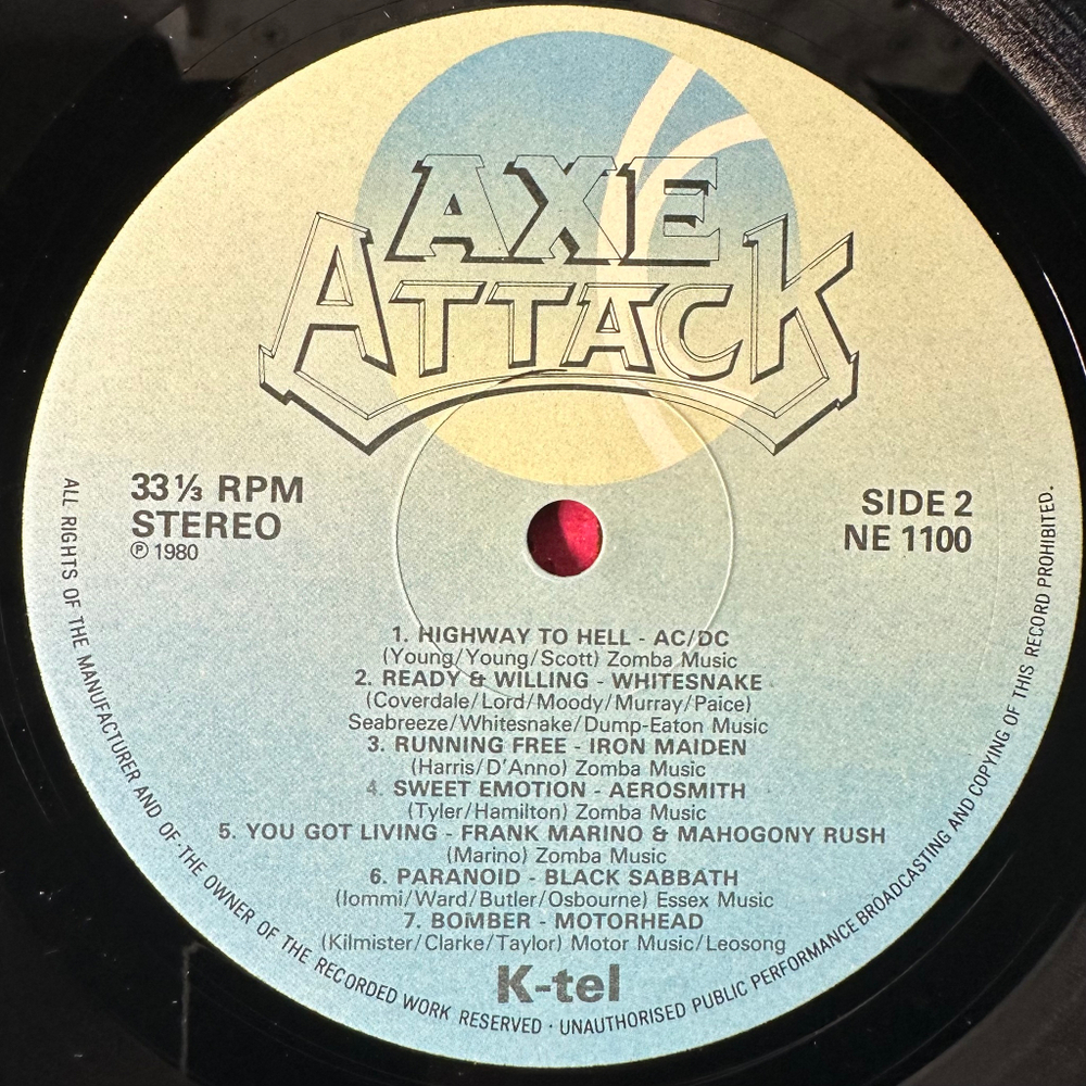 Сборник Axe Attack (Англия 1980г.)