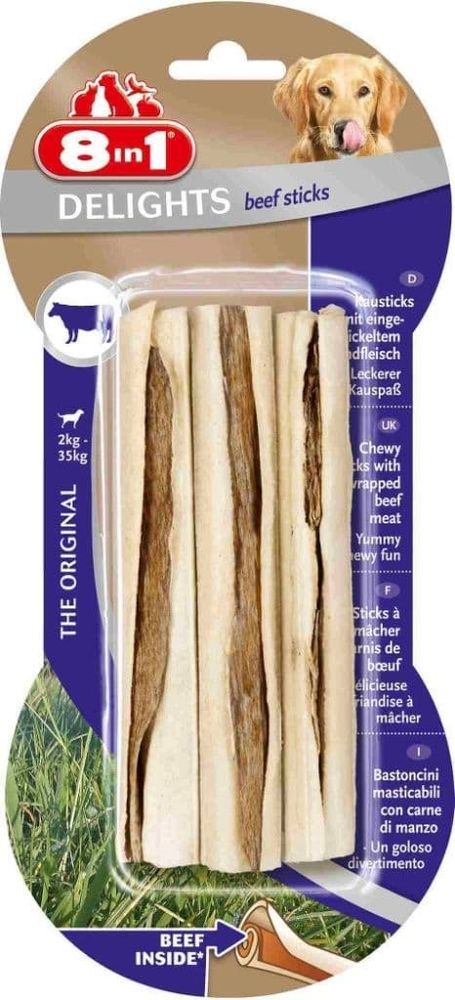 8in1 DELIGHTS Beef палочки с говядиной для мелких и средних пород 3х13 см