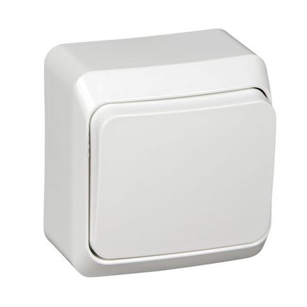 Выключатель одноклавишный Systeme Electric Этюд Бел наружная с/з без шторок 16А