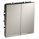 Выключатель встраиваемый VOLTUM S70 двухклавишный с подсветкой 10А, (кашемир)