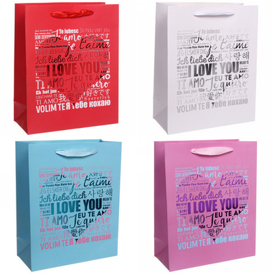 Пакет подарочный «I LOVE YOU» 32*26*12 см