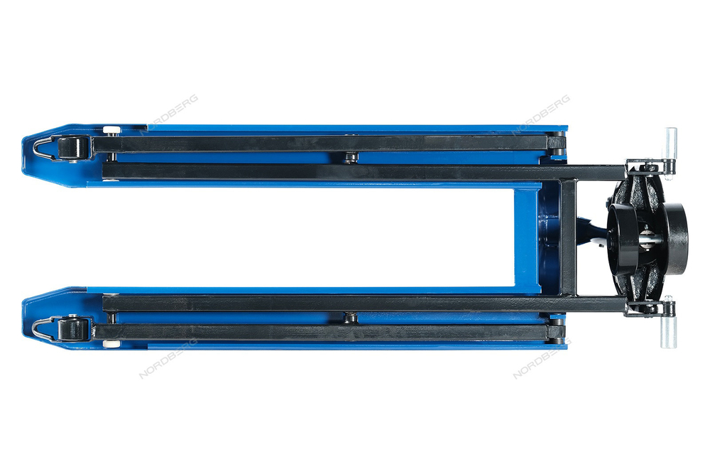 NORDBERG (N3904-10) Тележка (рохля) складская гидравлическая с высоким подъемом 1 т, с полиуретановыми колесами