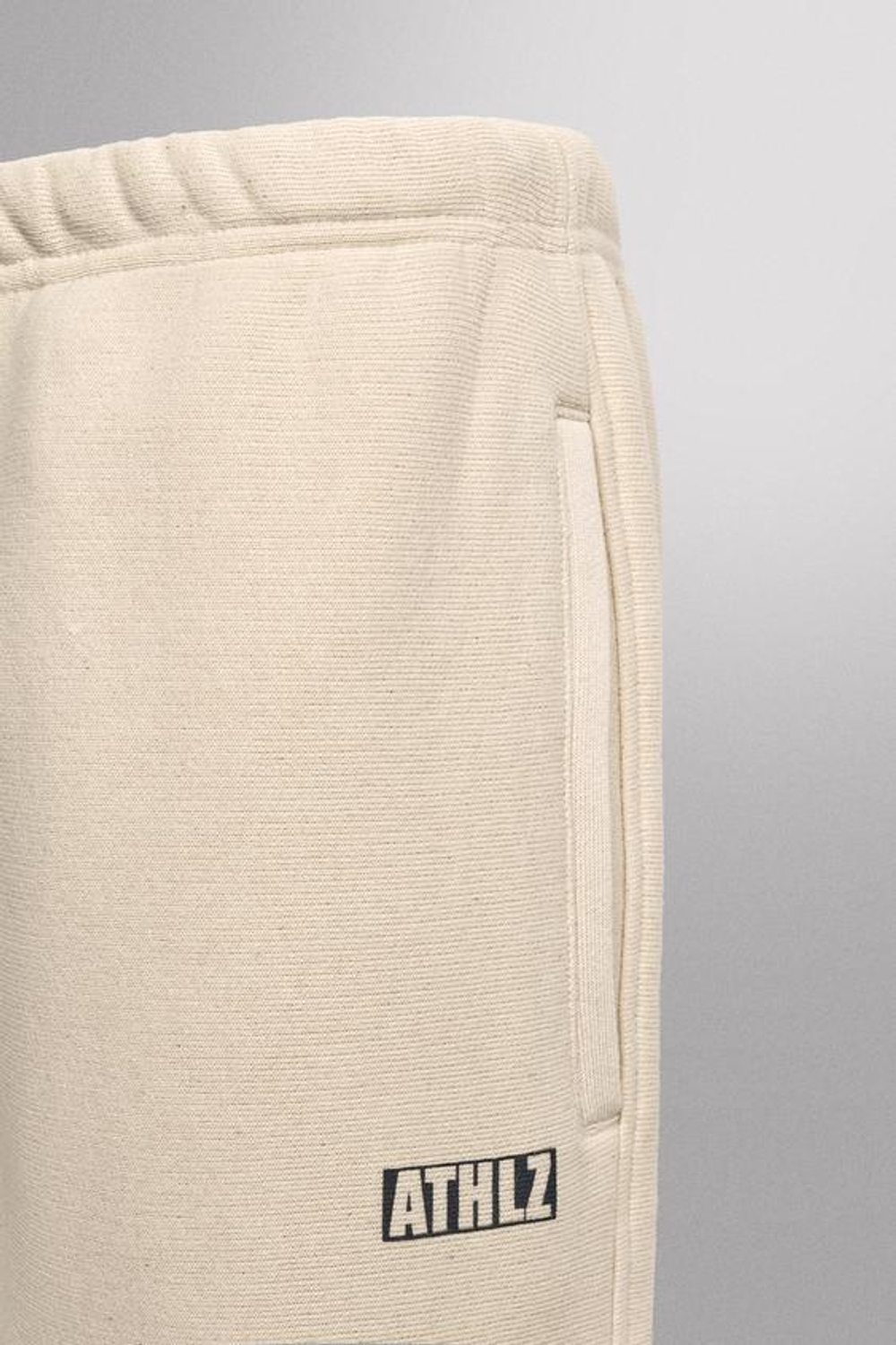 ZARA БРЮКИ-ДЖОГГЕРЫ ХЛОПКОВЫЕ, ЭКРЮ