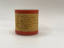 Кружка малая фарфоровая без ручки с цитатами А.С. Пушкина на бересте. Пушкин - наше всё.