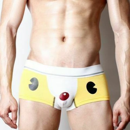 Мужские трусы хипсы с мультяшкой желтые Superbody Cartoon Bear Yellow Hip Boxer