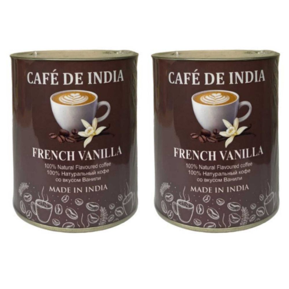 Кофе растворимый со вкусом ванили Bharat BAZAAR French Vanilla 100 г, 2 шт