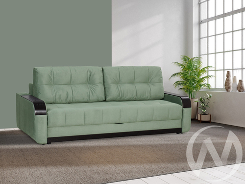 Диван прямой Татьяна 5 (БД) Optima/Bismark 11 (велюр мятный)