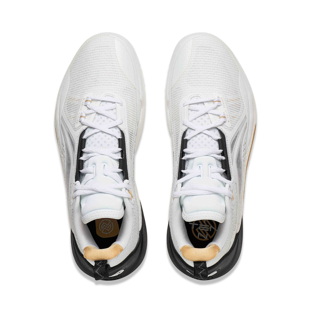 LiNing Li Ning Blitz 10 䨻 technology lightweight rebound stable support wear-resistant breathable low-top basketball shoes men's white and black