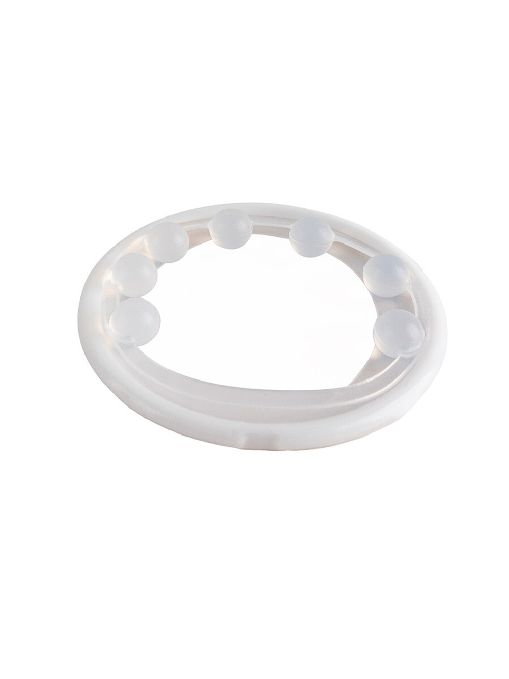 Эрекционное кольцо с мягкой стимулирующей насадкой (Цвет: белый)
