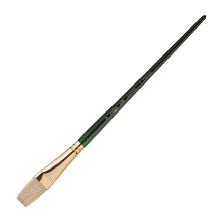 Кисть художественная щетина Гамма "Пейзаж", плоская №12, длинная ручка