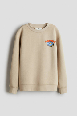 H&M Толстовка с принтом, бежевый