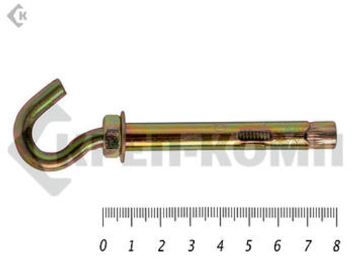 Анкер с крюком м8 10х 80 (5шт)