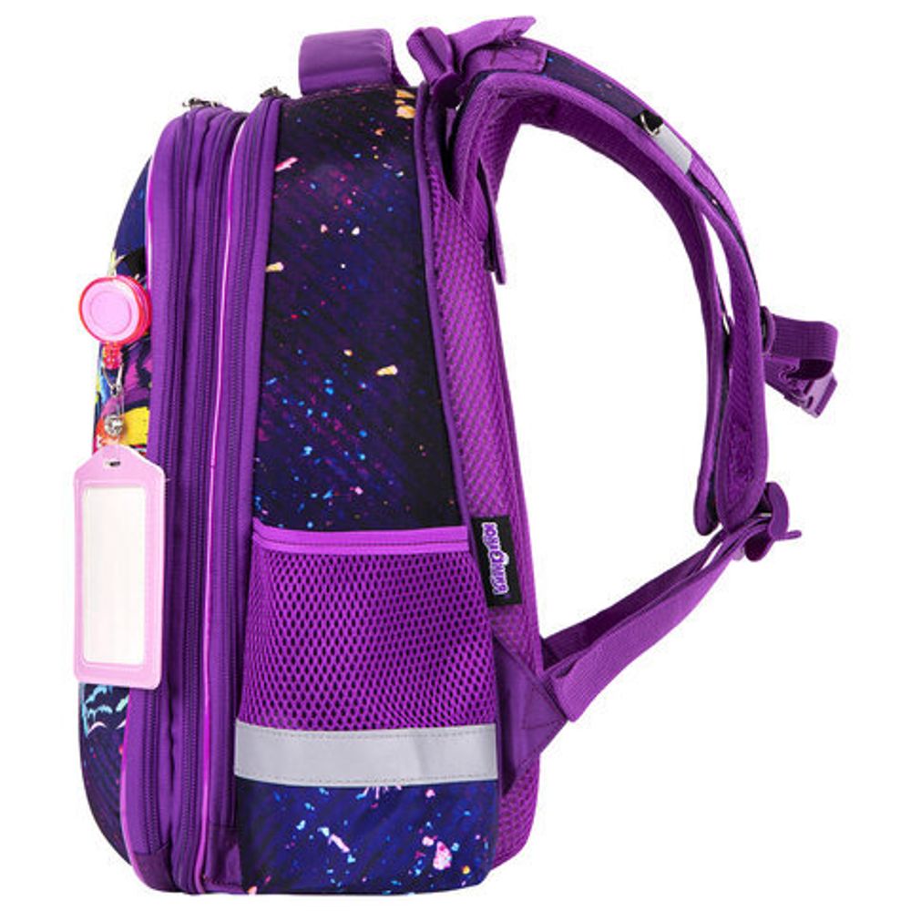 Ранец ЮНЛАНДИЯ EXTRA, с дополнительным объемом, "Colorful butterfly", 38х29х18 см, 270674