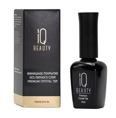 IQ BEAUTY Каучуковое финишное покрытие без липкого слоя Premium crystal top 10 мл