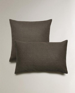 ZARA HOME ОДНОТОННАЯ НАВОЛОЧКА, ХАКИ