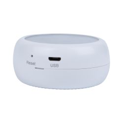 USN-A502 TS-WF WHITE Умный датчик температуры и влажности Wi-Fi. с экраном. на батарейках AAAx2 н-к адаптер 5V н-к. Звуковое+PUSH оповещение. Накладной. Белый. Приложение UnielSmart. TM Uniel