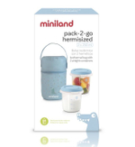 Miniland Термосумка Pack-2-Go HermiSized с двумя вакуумными контейнерами, голубая