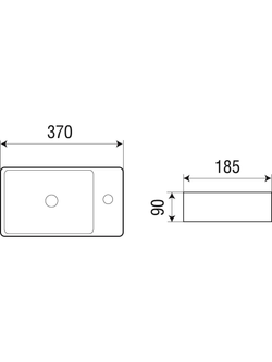 Раковина подвесная WeltWasser WW AISBACH 5092L 370х185х90