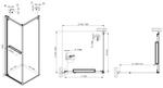 Душевой уголок Теси (Tesi) Vincea VSRW-7TS9090CL, 900*900, хром, стекло прозрачное