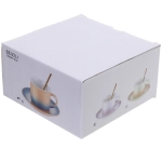 Чайная пара «Северное сияние» (кружка 230мл, блюдце, ложка) оранжевый