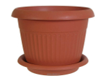 Кашпо Ливия 16л 360мм с поддоном, терракот