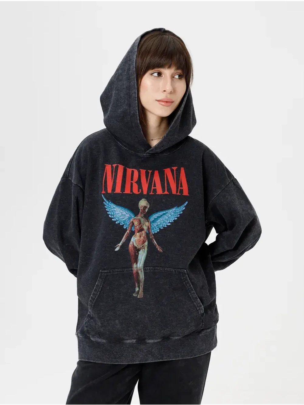Худи PARABOLA Nirvana оверсайз варенка для мужчин и женщин