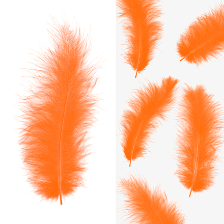 Перья оранжевый 30 шт