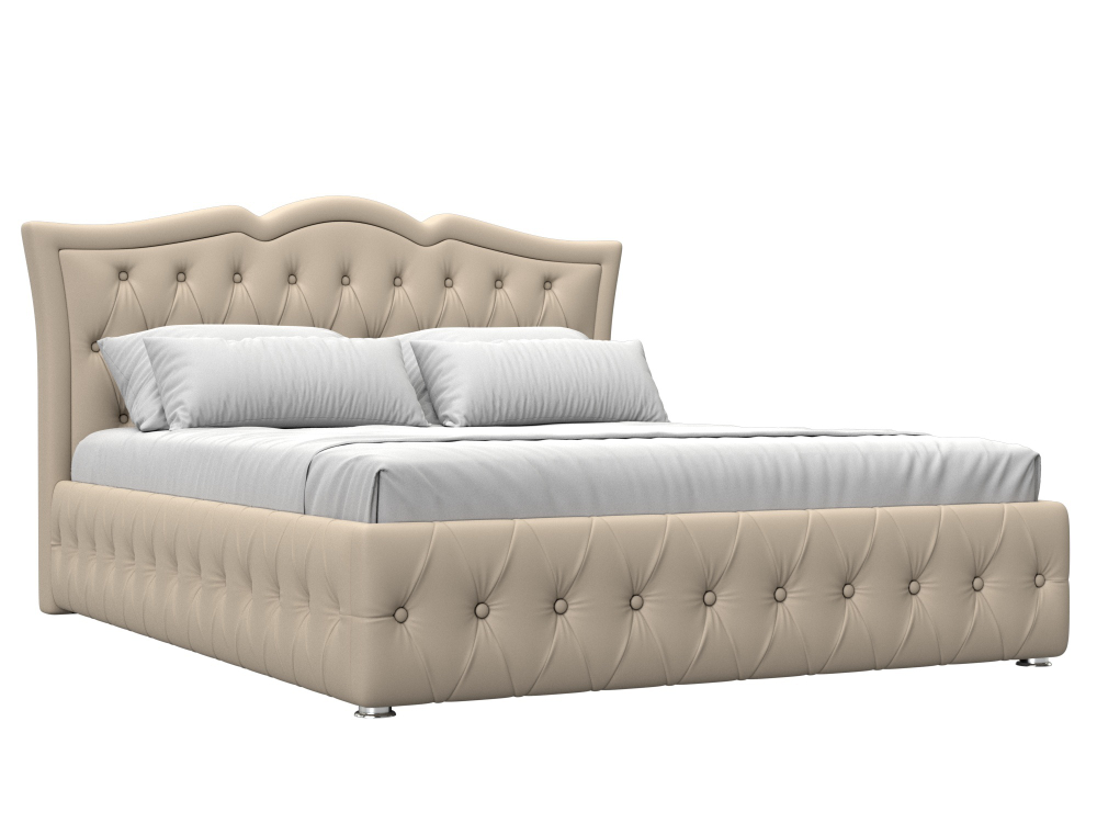 Кровать интерьерная Герда 160, Бежевый, Экокожа, 108295
