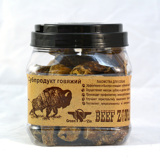 BEEF ZONE: "ПЕНИС  говяжий сушеный (малый)"  туба