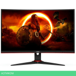 Монитор AOC C24G2AE/BK Black/Red