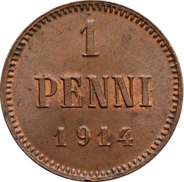 1 пенни 1914 (монета для Финляндии)