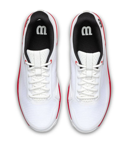 Мужские кроссовки теннисные Wilson Rush Lite 5 Clay - white/black/infrared