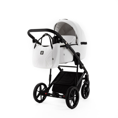 Детская универсальная коляска Adamex MOBI Air NEW Deluxe 2в1 - SA1 (Белая экокожа)