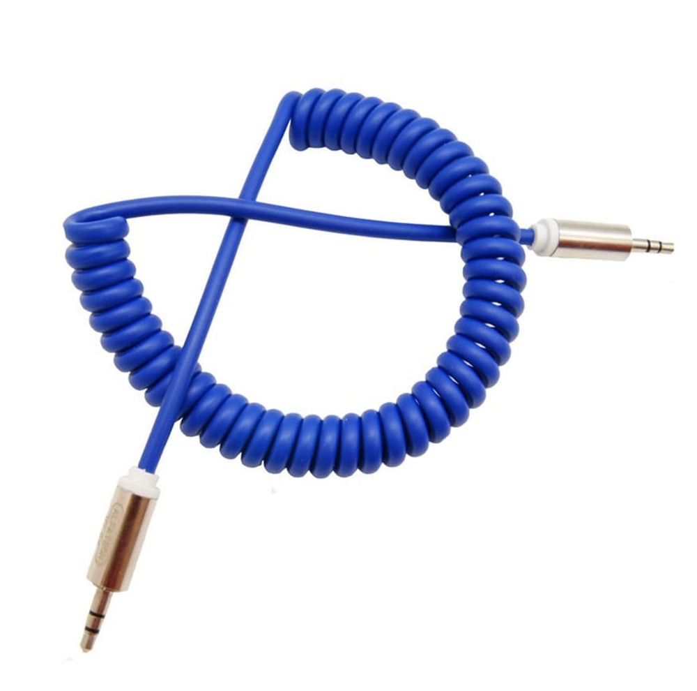 Кабель AUX JD-67 витой металл (синий) 1м