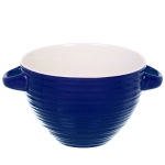 Бульонница керамическая 750мл «Полоски», микс цветов