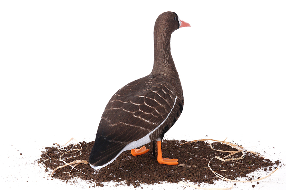 Белолобый гусь Softplast 3D ЖИВОЕ ПЕРО мод. BS-3D-UV