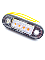 Фонарь габаритный светодиодный Fristom FT-073 Z LED желтый, с проводом 0.15 м и креплением на трубу