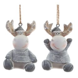 GAEM Фигурка декоративная подвесная "Олень", L4 W4 H5 см, 2в.