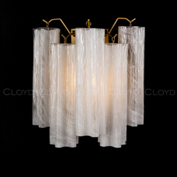 Бра Cloyd ANNO-B W1 / выс. 29 см - латунь светл. - стекло белые облака (арт.20467)