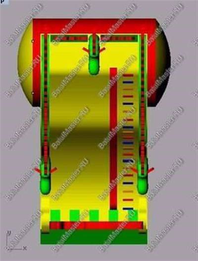 Коммерческий надувной батут-горка "Огненный дракон" 18*8*13 м
