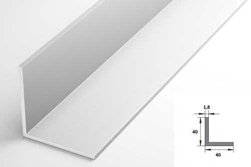 Профиль уголок Лука 40*40*1,8 Уп 15.2000.501л серебро