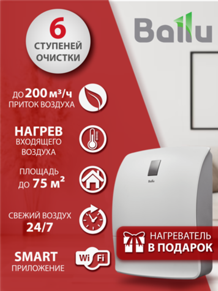 Приточный очиститель воздуха Ballu Oneair ASP-200SP