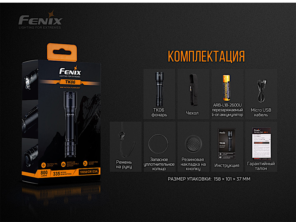 Фонарь Fenix TK06 Cree SST20 L4
