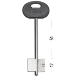 Заготовка сувальдного ключа 13526 MET7DP