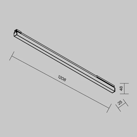 Уличный трековый светильник Базис / Basis Exility IP 4000К 30Вт 120° черный Outdoor o-tr02-1-s-30wb4k