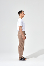 Брюки прямые со шнурком, унисекс, цвет мокко