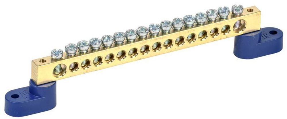 Шина нулевая ШНИ-8х12-16-У2-С на двух угловых изоляторах IEK YNN10-812-16C2-K07 Шина нулевая ШНИ-8х12-16-У2-С на двух угловых изоляторах IEK YNN10-812-16C2-K07