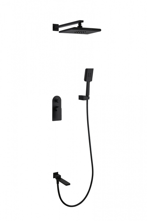 07165-C Смеситель встраиваемый для душа с 3-функ. (ЧЕРНЫЙ) GANZER (6/1шт)