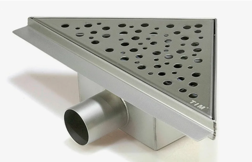 Трап для душа из нерж. 15см*15см угл (гор) TIM BAD451502